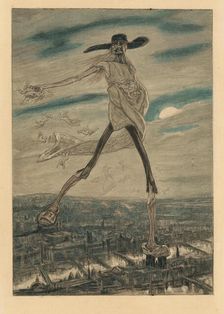 Satan Sowing Seeds (from Les Sataniques), c 1906. Creator: Rops, Félicien (1833-1898)