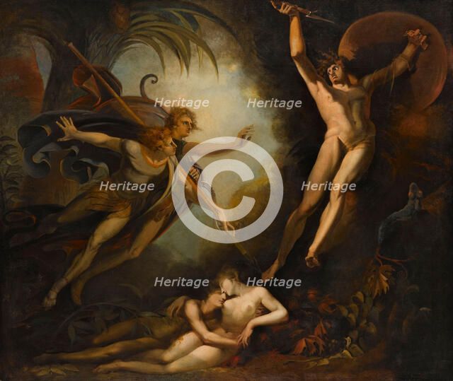 Satan starting, touched by Ithuriel's spear, 1779. Creator: Füssli (Fuseli), Johann Heinrich (1741-1825).