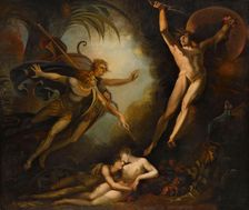 Satan starting, touched by Ithuriel's spear, 1779. Creator: Füssli (Fuseli), Johann Heinrich (1741-1825)