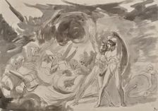 Satan Surveying the Fallen Angels, 1833. Creator: George Romney