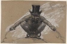 Satan Rides and Drives the World, 1882. Creator: Francesco Paolo Michetti