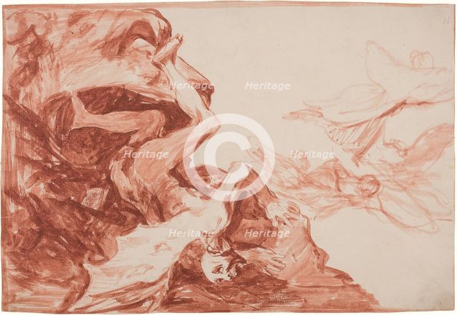 Satan's desperation, 1816-1818. Creator: Goya, Francisco, de (1746-1828).