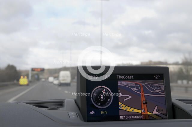 Satellite navigation system in Alfa Romeo Giulietta 2011 Artist: Unknown.