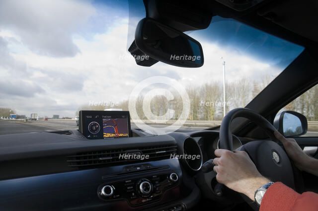 Satellite navigation system in Alfa Romeo Giulietta 2011 Artist: Unknown.