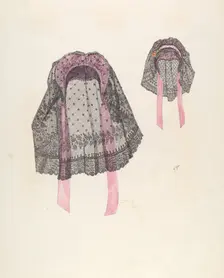 Satin and Lace Hat, c. 1937. Creator: Arelia Arbo