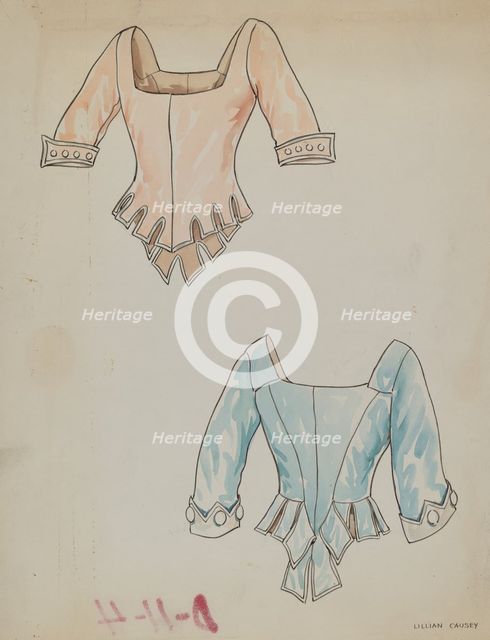 Satin Bodice, c. 1938. Creator: Lillian Causey.