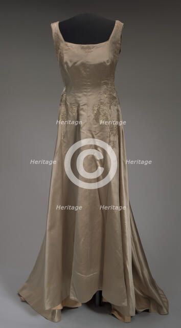 Satin gown worn by opera singers Marian Anderson and Denyce Graves, mid 20th century; altered 2009. Creator: Unknown.