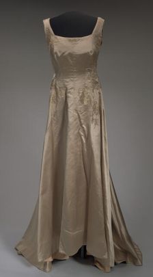 Satin gown worn by opera singers Marian Anderson and Denyce Graves, mid 20th century; altered 2009. Creator: Unknown