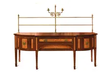 Satinwood and Mahogany Sideboard, 1907 (1908). Creator: Shirley Slocombe