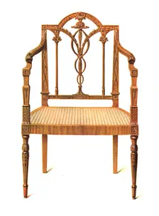 Satinwood Chair, 1908 Creator: Shirley Slocombe