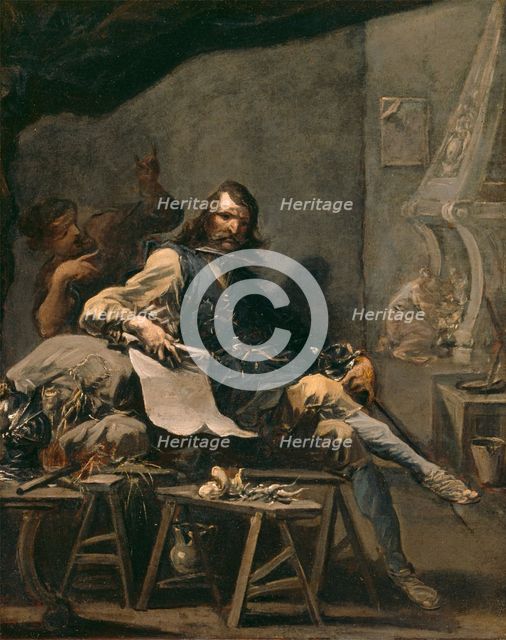 Satire on a Nobleman in Misery, between 1719 and 1725. Creator: Alessandro Magnasco.