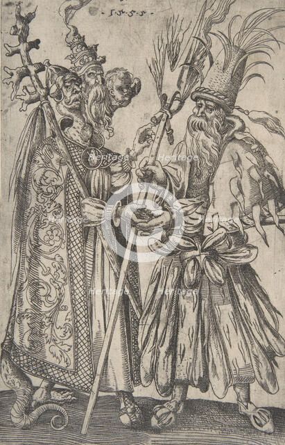 Satire on the Papacy, 1555. Creator: Melchior Lorck.
