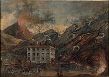 Satirical allegory depicting a descent into hell, between 1701 and 1800. Creator: Unknown