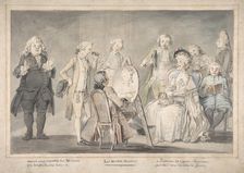 Satirical drawing: Artist Painting an Old Lady's Portrait, 1729-1804. Creator: attributed to Pietro Antonio Novelli