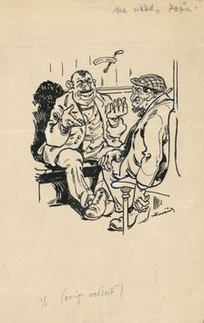 Satirical Drawing for a Magazine II., 1901/2000. Creator: Andrej Kovacik