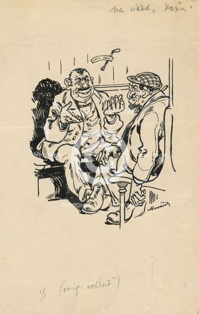 Satirical Drawing for a Magazine II., 1901/2000. Creator: Andrej Kovacik.
