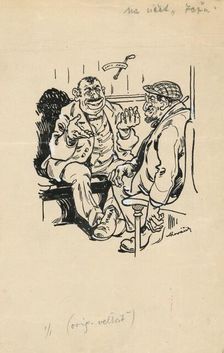 Satirical Drawing for a Magazine II., 1901/2000. Creator: Andrej Kovacik