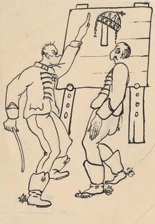 Satirical Drawing for a Magazine III., around 1940. Creator: Andrej Kovacik