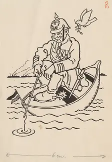 Satirical Drawing III., around 1940. Creator: Andrej Kovacik