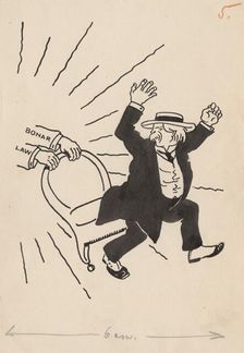 Satirical Drawing V. Drawing for a Humorous Magazine, around 1940. Creator: Andrej Kovacik