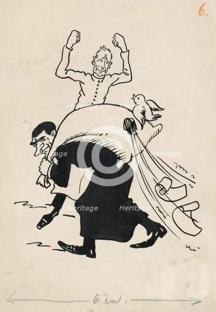 Satirical Drawing VI., around 1940. Creator: Andrej Kovacik.
