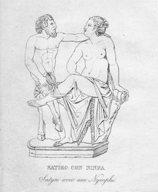 Satiro Con Ninfa (Satyre avec une Nymphe) c1850