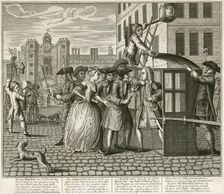 Satrical print depicting St James Palace, London, 1740