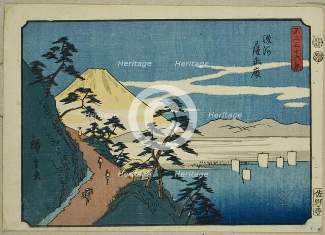 Satta Peak in Suruga Province (Suruga Satta mine), from the series "Thirty-six Views of..., 1852. Creator: Ando Hiroshige.
