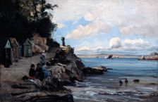 Saturday at the Woman's Bathing Beach 1876. Artist: Emmanuel Lansyer