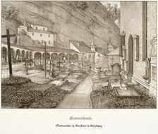 Saturday: Graveyard of St. Peter's in Salzburg, 1823. Creator: Ferdinand Olivier