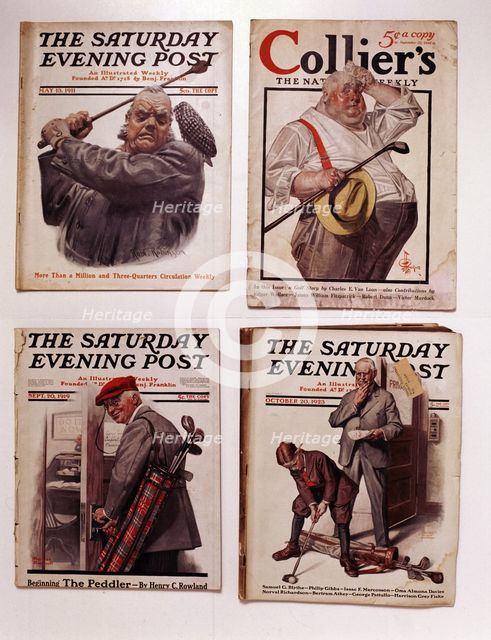Saturday Evening Post and Collier's magazine covers, American, 1911-23. Creator: Unknown.