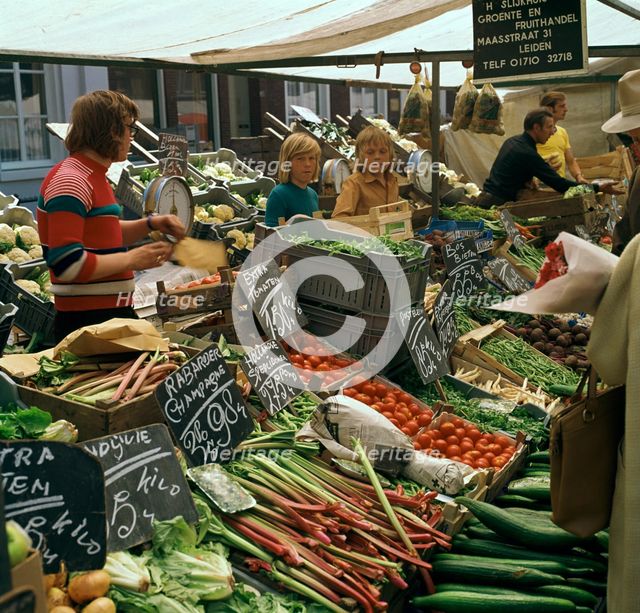 Saturday morning market in Leiden. Artist: CM Dixon Artist: Unknown