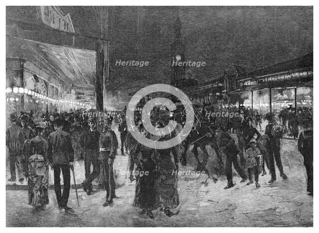 Saturday night in George Street, Sydney, New South Wales, Australia, 1886.Artist: WJ Smedley