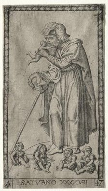 Saturn, 1547. Creator: Johannes Ladenspelder (German, 1512-aft 1561)