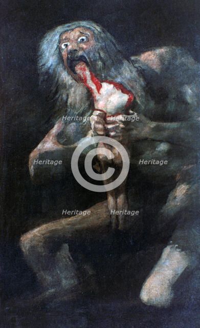 'Saturn Devouring one of his Children', 1821-1823. Artist: Francisco Goya