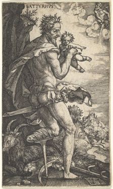 Saturn from The Gods Who Preside Over the Planets, 1525. Creator: Master I.B.