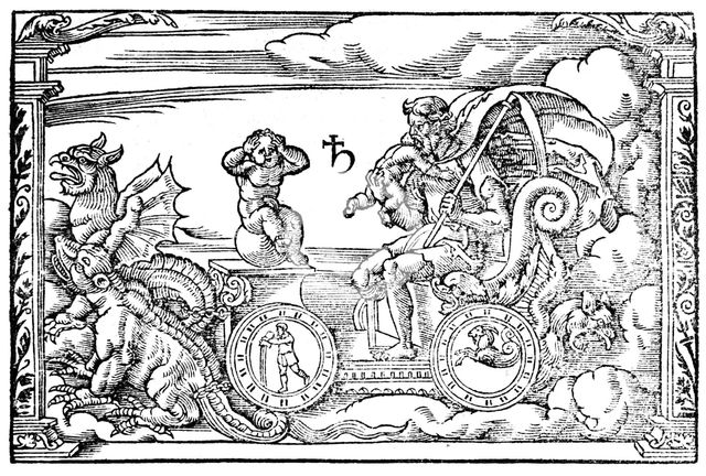 Saturn, Roman god of time, 1569. Creator: Anon.