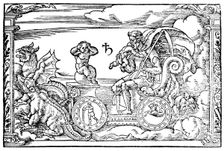 Saturn, Roman god of time, 1569. Creator: Anon