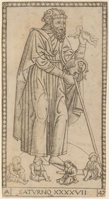 Saturno (Saturn), probably c. 1470. Creator: Master of the S-Series Tarocchi