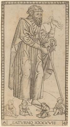 Saturno (Saturn), probably c. 1470. Creator: Master of the S-Series Tarocchi