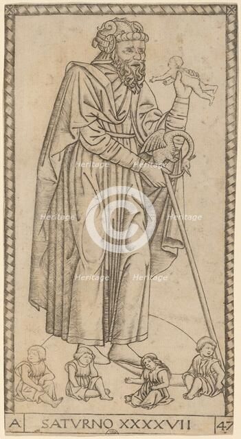 Saturno (Saturn), probably c. 1470. Creator: Master of the S-Series Tarocchi.