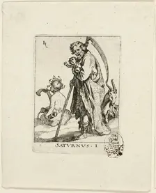 Saturnus, plate one from Der VII Planeten, n.d. Creator: Conrad Meyer