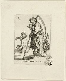 Saturnus, plate one from Der VII Planeten, n.d. Creator: Conrad Meyer