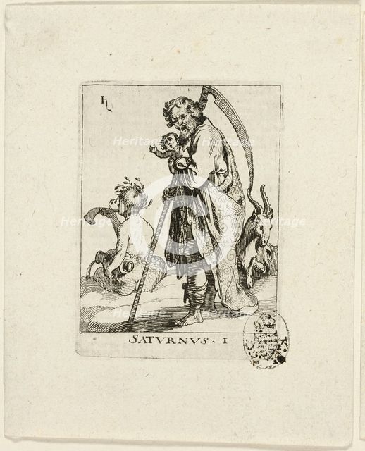 Saturnus, plate one from Der VII Planeten, n.d. Creator: Conrad Meyer.