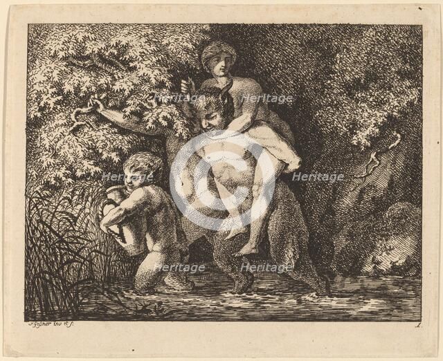 Satyr Carrying a Nymph, 1769/1771. Creator: Salomon Gessner.