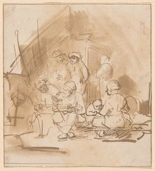 Satyr Among the Peasants, 1645/50. Creator: Barent Fabritius