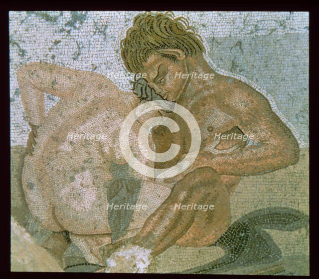 Satyr and Maenad. Mosaic from the House of the Faun.