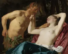 Satyr and Nymph, 1623. Creator: Gerrit van Honthorst