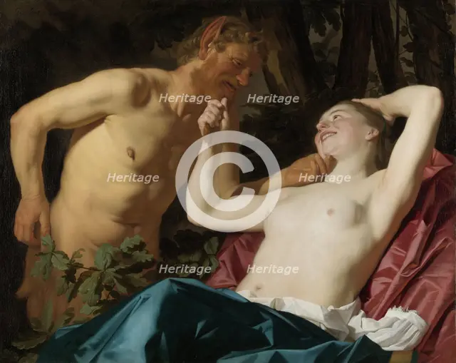 Satyr and Nymph, 1623. Creator: Gerrit van Honthorst.