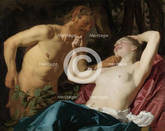 Satyr and Nymph, 1623. Creator: Gerrit van Honthorst.